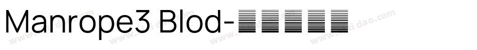 Manrope3 Blod字体转换